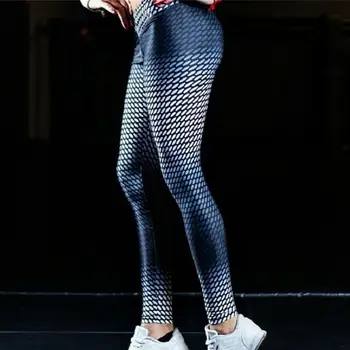 Naiste Jooga Püksid Gradient Värvi 3D-Printimine Kõrge Talje, Puusa Tõste Fitness Jooga Püksid, Säärised Activewear Töötab Püksid