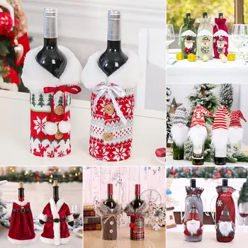 Jõulud Veini Pudel Hõlma Häid Jõule Decor Kodus 2020 Navidad Noel Jõulud Kaunistused Xmas Kingitus Head Uut Aastat 2021
