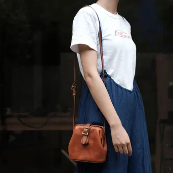 Vintage Ehtne Nahk Naised Lihtne Mini Õla Käekotid Naine Soft Top-Kiht Cowhide Crossbody Kotid Korea Luksus Brändi