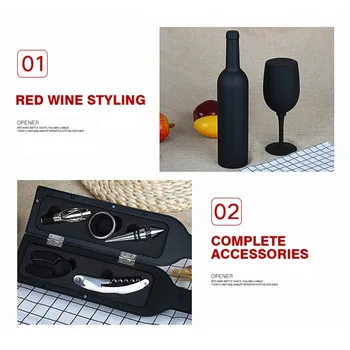 5tk/Set veinipudeli Korgitser & Accessory Set Veini Tööriista Komplekt Pudel-Kujuline Omanik Täiuslik Perenaine Kingituse-Pudeli Avaja