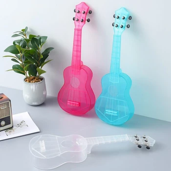Läbipaistev Ukulele Värviline Plastikust Laste Mini Mänguasjad 54CM Loomingulise Etapi Täitmise Nailon Nelja Keelpilli Muusikainstrument