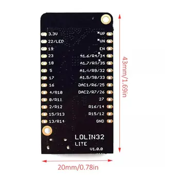 LOLIN32 Wifi Traadita Arengu Pardal Antenn Micro-USB-Kaart, liitiumaku Liides ESP32 ESP-32 REV1 CH340 CH340G