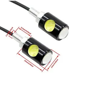 2 Tk Mootorratta Signaal Lamp Super Ere LED Mootorratta Muudetud numbrimärk Valgus Vasturünnakule päevasõidutuli