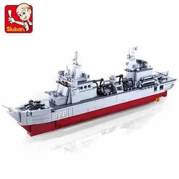 Sluban 906B varustuslaeva-Seeria ehitusplokid B0701 497Pcs Laste Monteeritakse Laeva Mudel Plokid Poisid Tüdruk jõulukinke