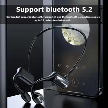 5.2 bluetooth Tõsi, Luu Juhtivus Kõrvaklapid Peakomplekti Sport Töötab Veekindel Juhtmevaba bluetooth Kõrvaklappide Kaela Riputamiseks Peakomplekt