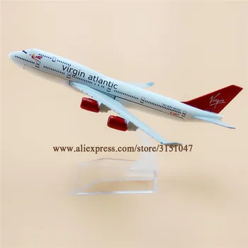 16cm Metallist Air, British Virgin Atlantic Airways Boeing 747 400 B747 Lennufirma Lennuk Mudel Lennuk Mudel w Seista Õhusõiduki