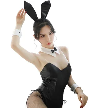 Seishun Buta Yarou wa Bunny Tüdruk Senpai no Yume wo Minai Cosplay Halloween Kostüüm Tüdrukute Seksikas Armas Jänku Faux Nahast Küülik