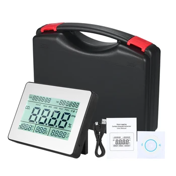 Süsinikdioksiidi Detektor Õhu Kvaliteedi seire Andmete Logimine Kella Funktsioon 5,5-tolline Suur LCD-Seina Monteeritavuse CO2 Detektor