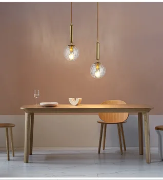Nordic Long-line Ühtse Pea Laes Lühter jaoks elutuba, Magamistuba Öö Lambi Köök Restoran Klaasist Lamp