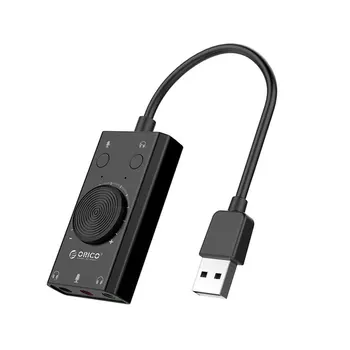 SC2 Väline USB helikaart Stereo Mic Kõlar 3,5 mm Peakomplekti Audio Jack-Kaabel Adapter Helitugevuse Reguleerimine Tasuta Sõita