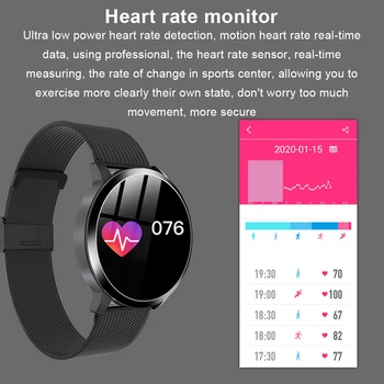Smart Watch Naiste Veekindel Q8 Südame Löögisageduse Monitor Fitness Tracker Sport Smartwatch Armas Kella Ühendada IOS Android