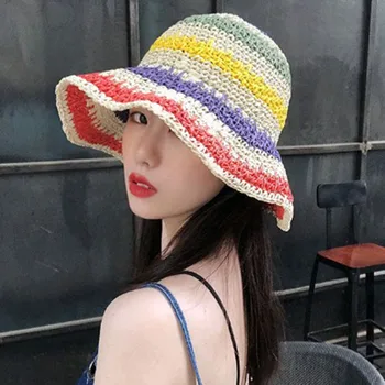 Suvel Õled Mütsid Naistele Heegelda Hingav Päike Müts Kokkupandav Päikesekaitse Mütsid Päikesevarju Korea Beach Müts Ühise Põllumajanduspoliitika Travel Uus