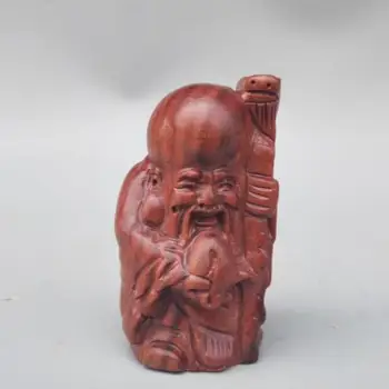 Hiina puidu nikerdamiseks pikaealisuse väike Buddha kuju
