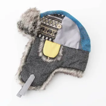 Tasuta kohaletoimetamine Kvaliteetsed Vabaaja Pommitaja Mütsid Segast pallija Vintage kõrvaklapp täitmise lõuend soe paks talve windproop tänaval