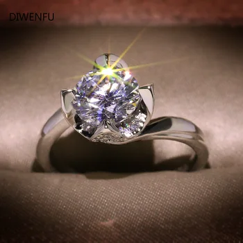 S925 Sterling Silver Ring Naiste Teemant Pulm Rõngad Paarid Jõulud Ring Klassikaline Teemant Sõrmus jaoks Trahvi Ehteid