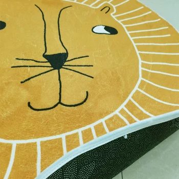 Beebi Mängida Matid Indekseerimise Loomade Ümmargune Vaip Kids Room Põrandavaibad Ring Cartoon Lõvi Puuvill Pad Lastele Ruumi Kaunistamiseks