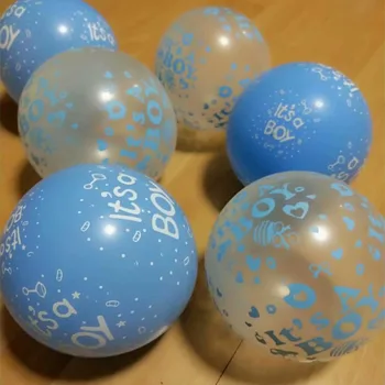 50pcs12 Tolline Ümmargune Selge Trükkimine Lateks Sinised Õhupallid Baby Shower Teenetemärgi Poiss Sünnipäeva Heelium Gaasi Ballon kingitus