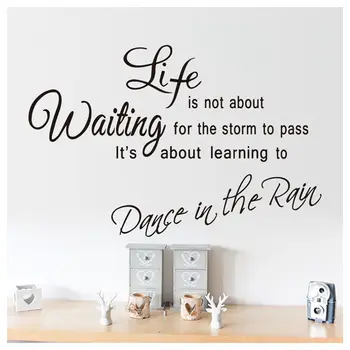 Elu ei ole umbes ootab tormi edasi, see on umbes õppe tantsida vihma Julgustavaid Sõnu Seina Kleepsud St