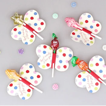 50tk / palju Kommi Lollipop Kaunistamiseks Armas Kingitus Mesilased Lepatriinu Liblikas Disain Paber-Lollypop Armas Rekvisiidid Kid Sünnipäev