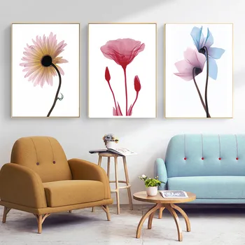 Lõuend Kunsti Maali Elegantne Luule Eriline Valgus Tulistas Läbipaistvad Lilled Prindi Plakat Pilt Seina-elutuba Home Decor