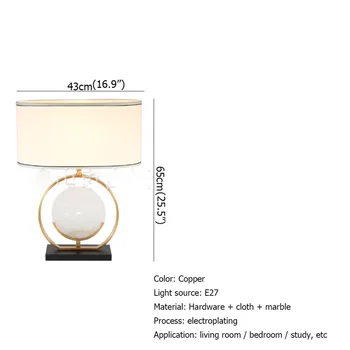 AOSONG Kaasaegne LED Tabel Lamp Luksuslik Disain E27 Valge Marmorist Laud Tuli Koju LED Dekoratiivne Jaoks Fuajees elutuba Magamistuba, Kontor