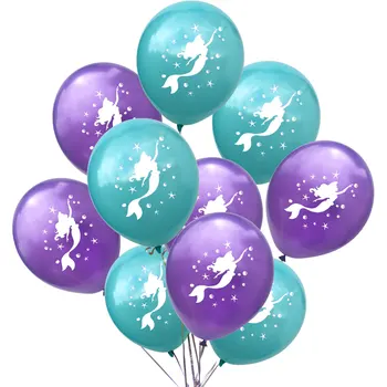 10tk/set Sinine-lilla Merineitsi 12-tolline Lateks Õhupallid Ehitud Õhupallide Pool Festival Sünnipäev Koht Atmosfääri Kaunistamiseks