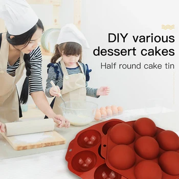 1tk Pool Palli Kera Hallituse Silikoon Küpsetamine Hallituse Küpsetamine 3D Bakeware Šokolaadi Cupcake Pan Kook DIY Muffin Köök Vahend Hot Müük