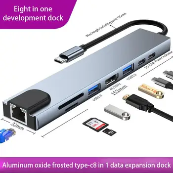 USB-3.1 Type-C-Hub HDMI Adapter 4K Thunderbolt-3 USB-C keskus koos Rummu 3.0 TF SD Lugeja Pesa MAKSEVIIVITUSE MacBook Pro/Air/Huawei Mate