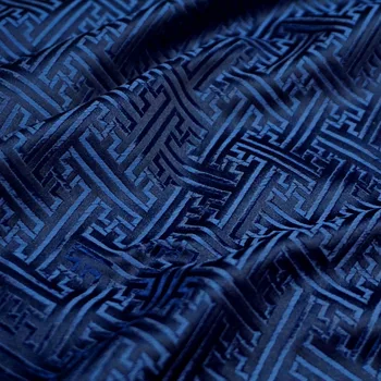 Sügav sinine Ripstop jacquard damast kangast mantel kardin laud lapiga diivan istmepadi sisustus segast DIY riie
