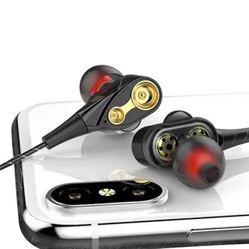 Magnet Juhtmega Stereo-in-Ear Kõrvaklapid Super Bass Dual Drive Peakomplekt Earbuds Kõrvaklappide Jaoks Huawei Nutitelefon Samsung