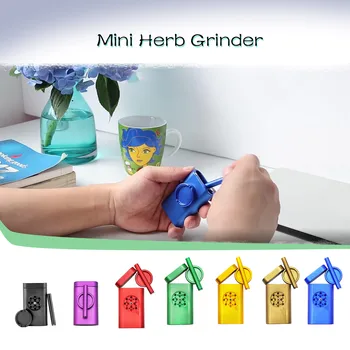 Portable Storage Box Herb Konteiner, Mini Herb Veski koos Suure Mahutavusega Metallist Suletud, Võib Tee Ladustamise Pudelid-Purgid 2021