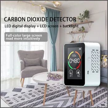 CO2 Õhku Detektor Süsinikdioksiidi Detektor Põllumajandusliku Tootmise Kasvuhoonegaaside CO2 Ekraan Valge