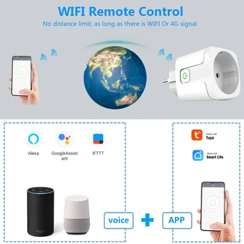 Uus EL 16A WiFi Smart Plug Socket Ajastus Funktsioon 100-240V SmartLife APP Tööd Alexa Google ' i Kodu Smart Home