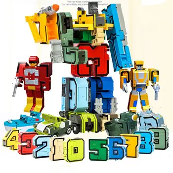 10 Tk Lahe Number, Muutes Robot 3D Sõjaväe Sõidukid Mudelid Pusle Plastikust Puzzle Lapsed, Haridus Mänguasjad, Laste Kingitus