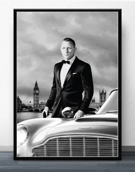 Kuum 007 Klassikaline Filmi Tegelaskuju, Lõuend Maali Poster Kaasaegne Elutuba Hd Prindib Pildid Seina Art Modulaarne Kodus Decor Magamistoaga