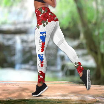 Puerto Rico Combo Komplekt Retuusid ja Õõnes välja Tank Top Sobiks Jooga Fitness Pehme Legging Suvel Naiste Tüdruk