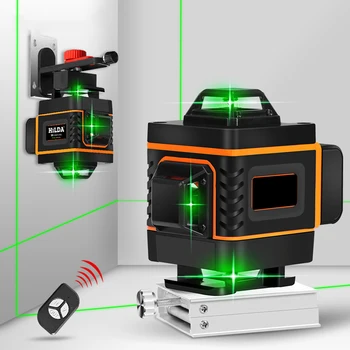16 Read 3D Laser Tasandil roheline joon SelfLeveling 360 Horisontaalne Vertikaalne Super Võimas Laser tasandil puldiga laser Tasandil