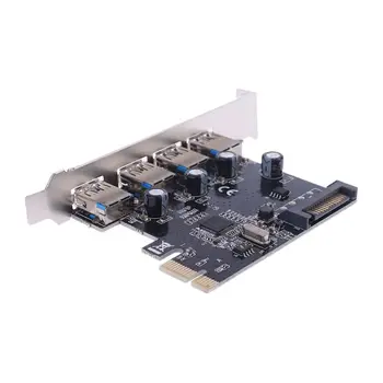 H7JA PCI-E PCI Express USB 3.0 VIA Chip SATA Liides, 4 Port Adapter Converter Kaart Desktop Windows