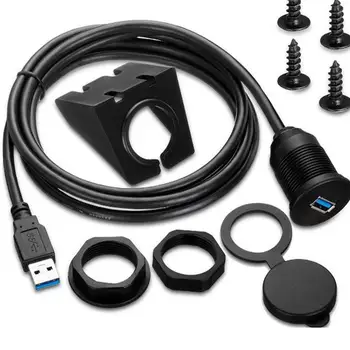 USB Paneel Flush Mount Kaabel , USB 3.0 Extension USB Mount, Dash Mount, Flush Mount, Paneel Mount Kaabel Auto, Veoauto, Mootorratas