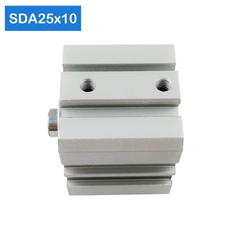 SDA25*10-S 25mm Läbimõõt 10mm Insult Kompaktne Õhk Silindrid SDA25X10 Dual Action Õhu pneumosilinder