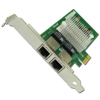 PCIe X1 Dual Port Gigabit Ethernet Võrgukaart Kaardi NH82580DB Kiibistik I340T2