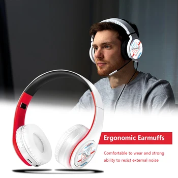 Kokkupandav Koomiks Anime Kõrvaklappide Traadita Bluetooth-ühilduva 5.0 Peakomplekti 3,5 mm Juhtmega Stereo Gaming Kõrvaklapid