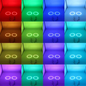 Viimane Esitulede Multi-värviline RGB LED Angel Eyes Halo Ring Silma PÄEVATULED RF-Kaugjuhtimispult mazda 6 2007-2012 Tarvikud