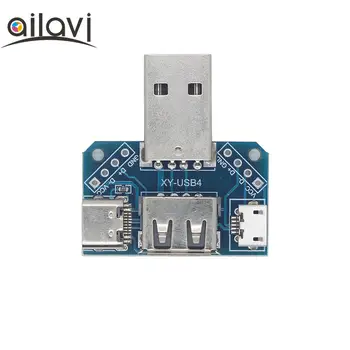 USB-Adapter Juhatuse Meeste ja Naiste Mikro-Type-C-Sisendit 4P 2.54 mm-line USB4