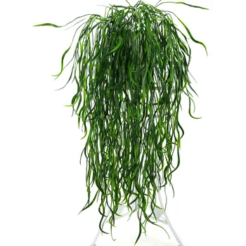 Kunstlik Lvy Leaf Lill Bracketplant Chlorophytum Orhideed Plastikust Rotangist Seina Lill Silk Flower Kunstlik Taim Home Decor