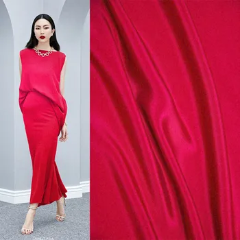 Roos punane loomulik raske mulberry silk krepp de chine riidest lapiga 114cm laius 30 mm, anti-wrinkle pehme särk voodipesu kangast kleit