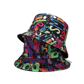 Kalamees Müts Mood Meeste Ja Naiste Uus Värv Graffiti Basseini Müts Personaalset Disaini Hip-Hop Kahepoolne Printimine Nokats
