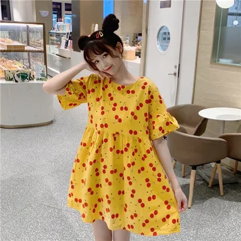 Jaapani stiil prindi o-kaeluse liblikas varruka Naiste Riided suvel lahti mini-kleit mood brändi, kõrge kvaliteet Trend vestidos