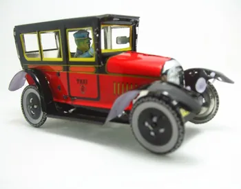 [Naljakas] Klassikaline kollektsioon Retro Kellavärk likvideerida Metallist Jalgsi Tin Toy vana auto takso auto Robot Mehaaniline lapsed, jõulud kingitus