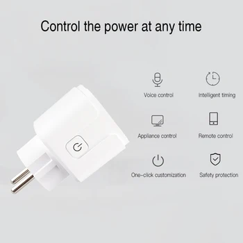 Arukas Pistikupesa Plug Power Jälgida WiFi ELI Smart Pistik 16A 220V Adapter Wireless Remote hääljuhtimine Outlet Ajastamise Funktsiooni Vahendid